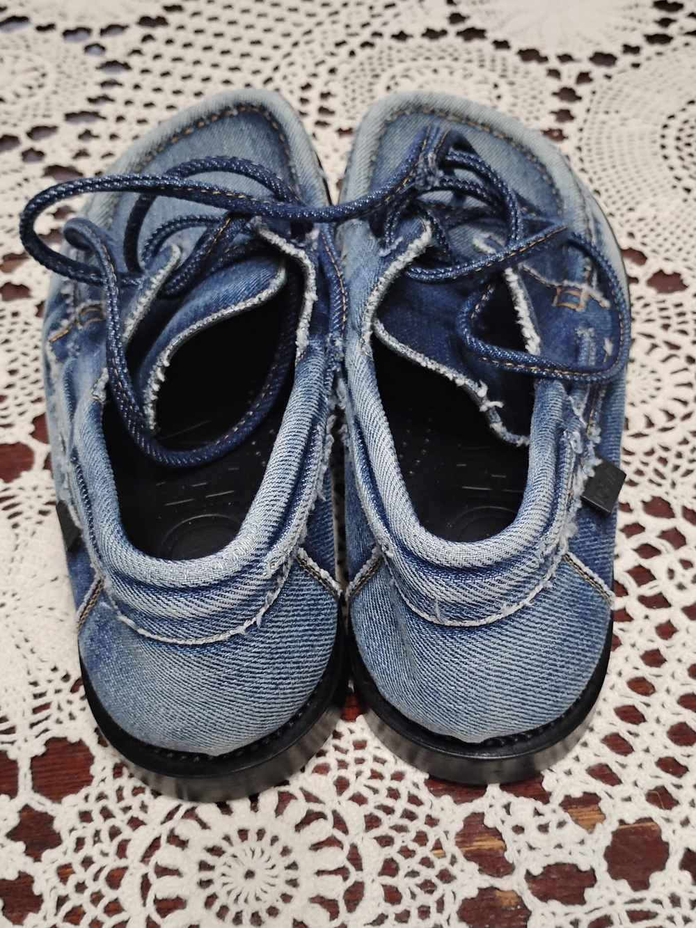 NWOB Loewe Campo Denim Boat Shoes - Blue Mens Sz 8 - Picture 4 of 8